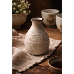 Vintage Japanese Sake Bottle Tokkuri | Studio Pottery | Signed Base | Stoneware